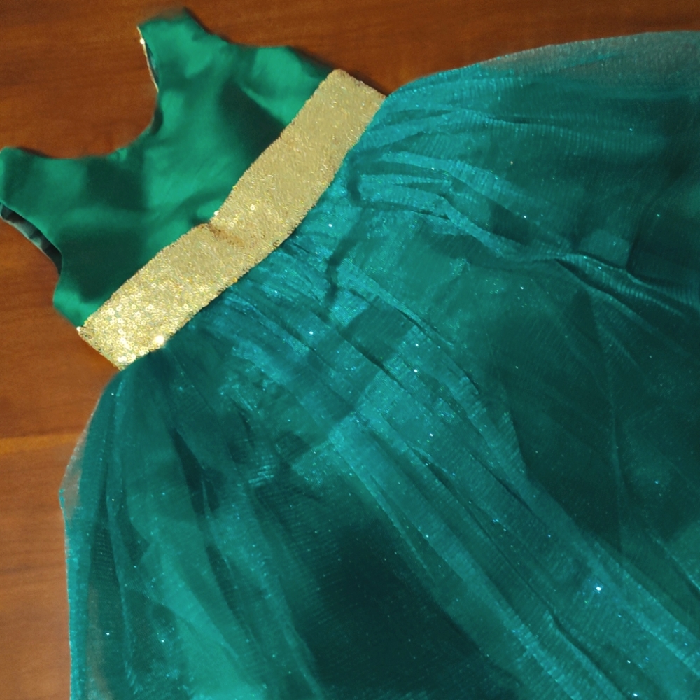 Emerald green party dress  Christmas party dress - Picture 4 of 4